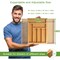 JumblWare 12.99 x 16.73 x 1.89" Bamboo Drawer Organizer and Extendable Kitchen Silverware Organizer